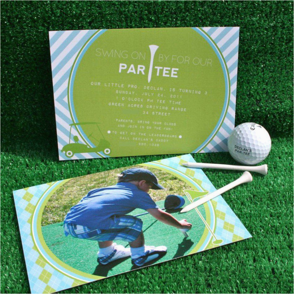 golf themed birthday party invitations