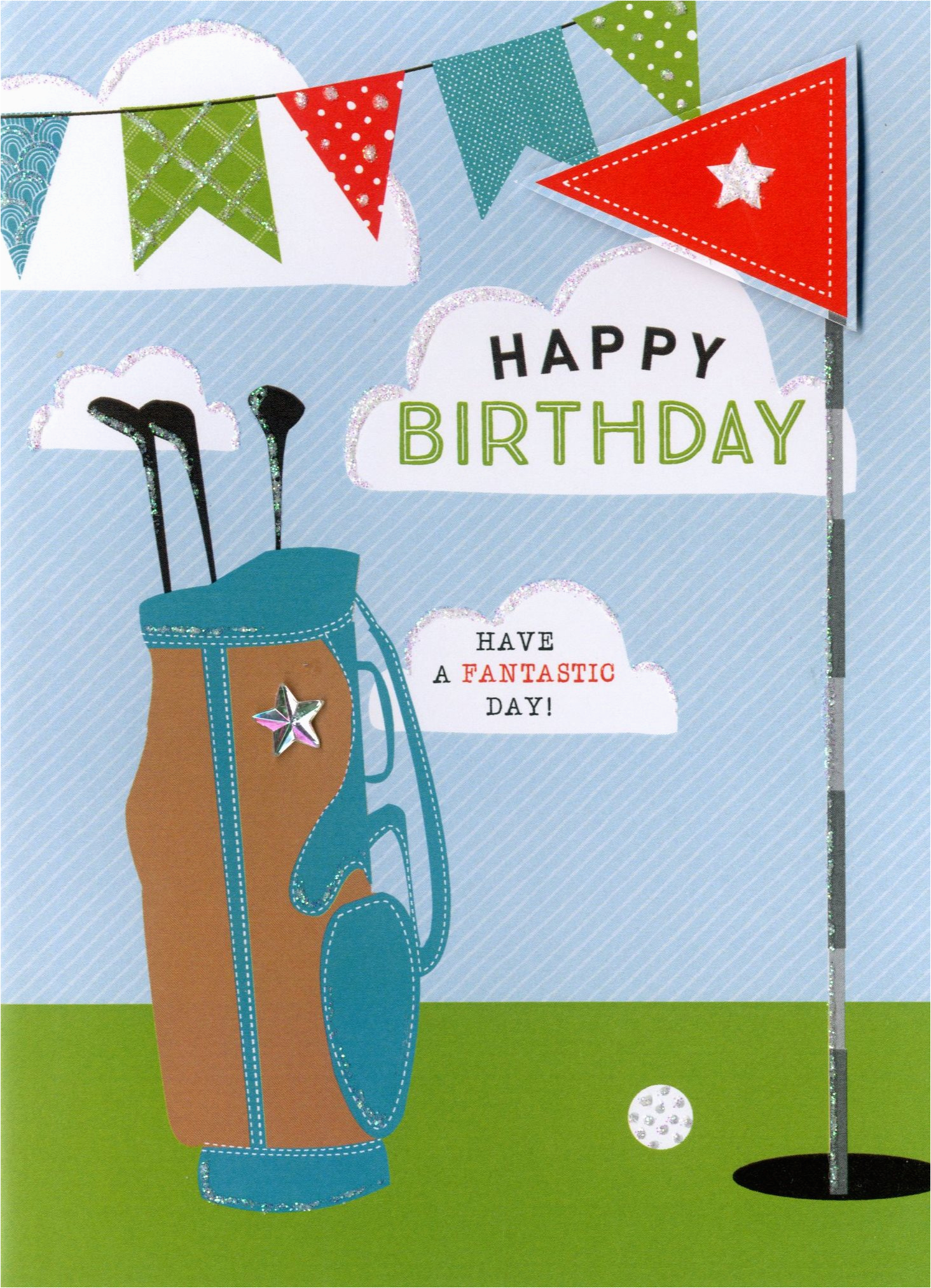 kcsnyt355 happy birthday golf greeting card second nature yours truly cards