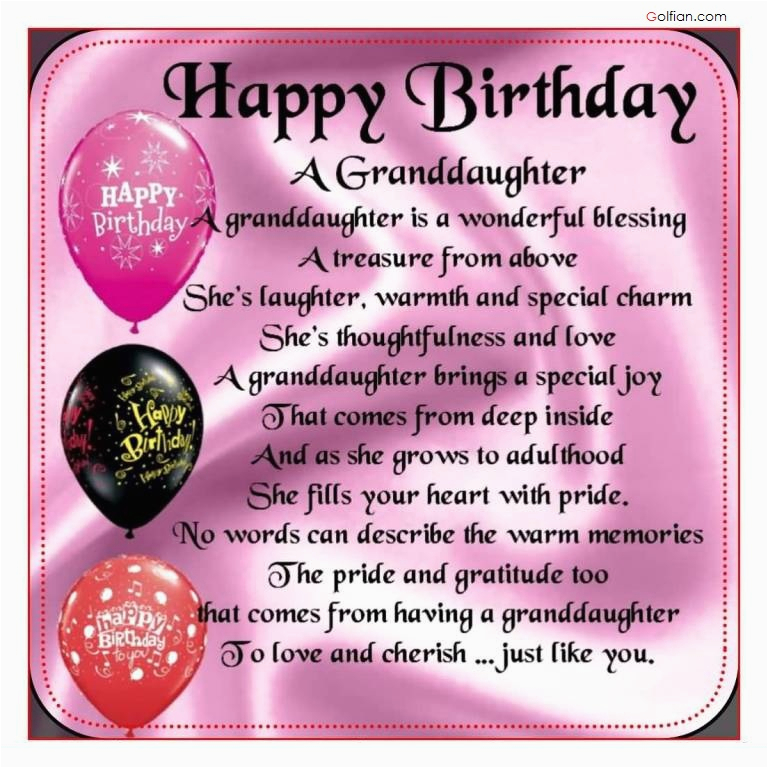 Granddaughter 1st Birthday Card Verses 65 Popular Birthday