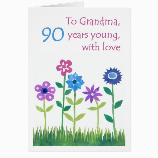 90th birthday card for a grandmother flowers 137237618633891140