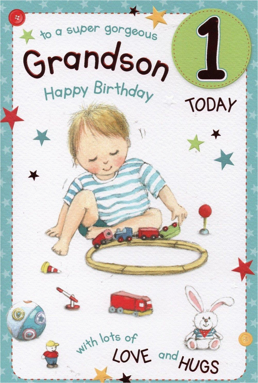 grandson 1st birthday card dot2dot cards gifts