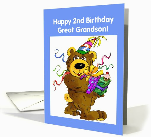 great grandson 2nd birthday bear 465820