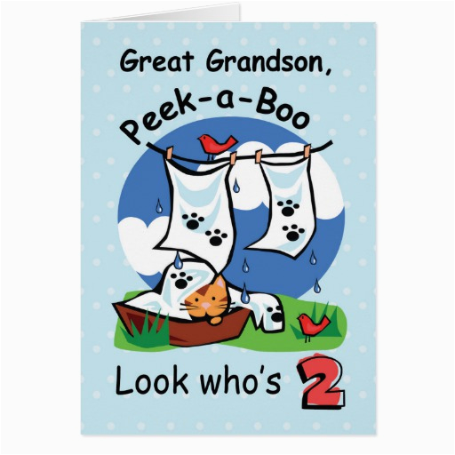 great grandson 2nd birthday peek a boo kitten card 137949236848435058