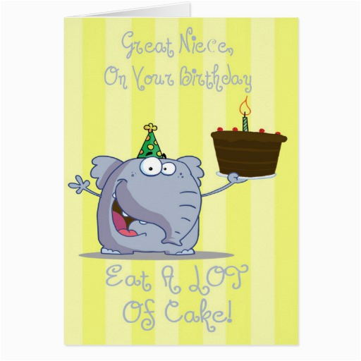 great niece eat more cake birthday card zazzle