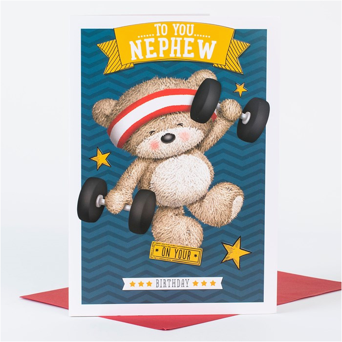 hugs birthday card gym nephew only 99p