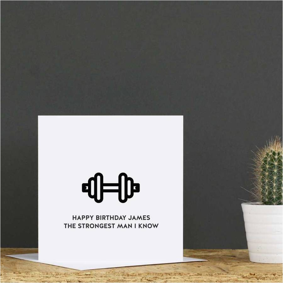 personalised gym birthday card by jollysmith