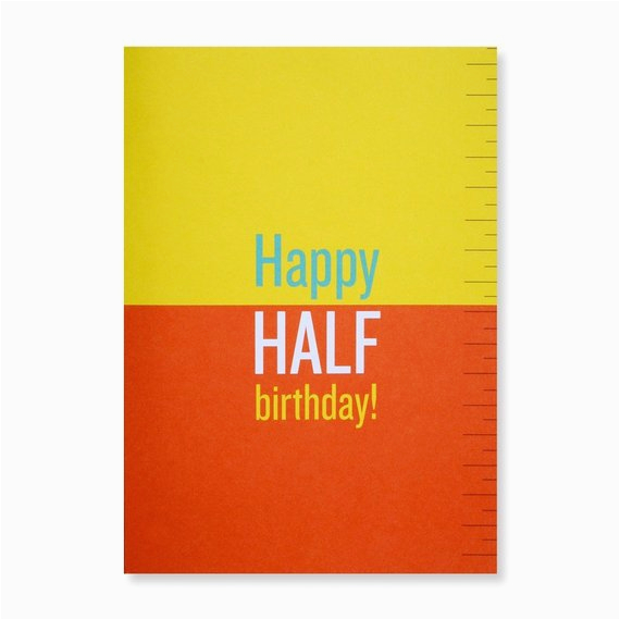 happy half birthday greeting card