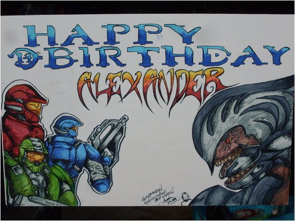 halo birthday card in marker by sdmfukr on deviantart