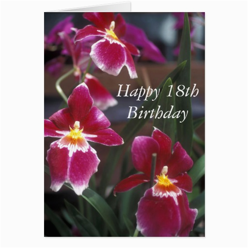 happy 18th birthday flower card zazzle