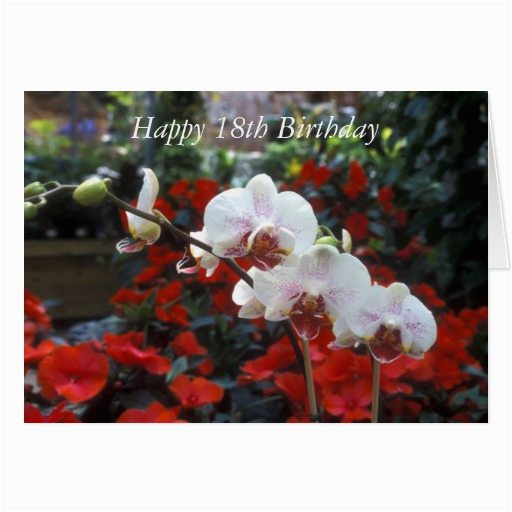 happy 18th birthday flower card zazzle