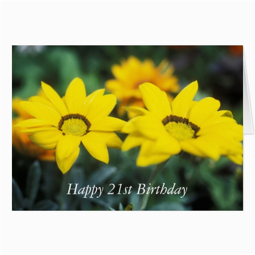 happy 21st birthday flower card zazzle