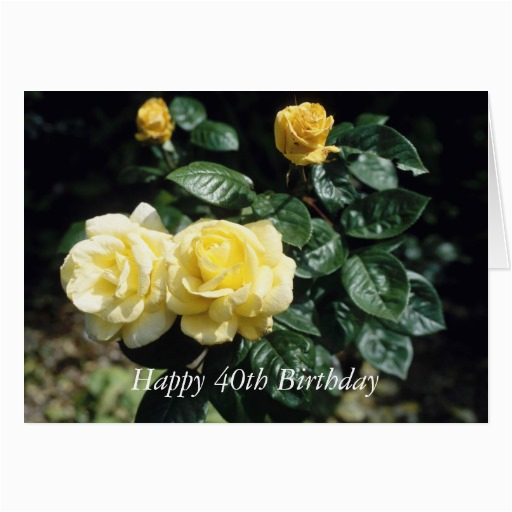 happy 40th birthday flower card zazzle