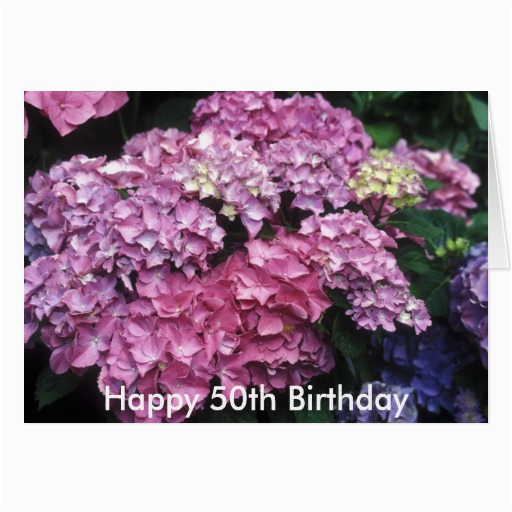 happy 50th birthday flower card zazzle