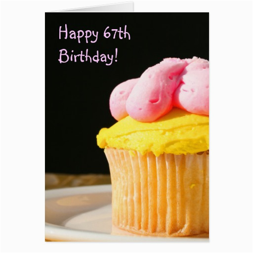 happy 67th birthday muffin greeting card zazzle