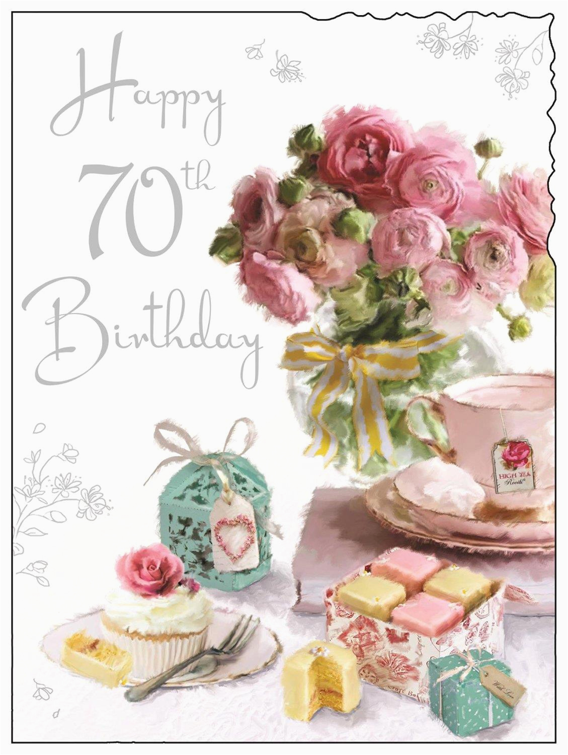 greeting card jj4061 female 70th birthday french