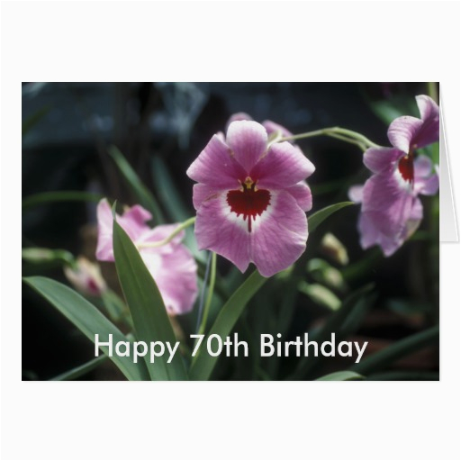 happy 70th birthday flower card zazzle