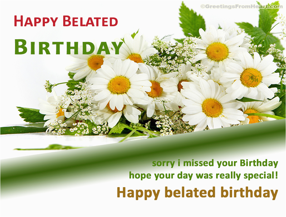 belated happy birthday wishes flowers