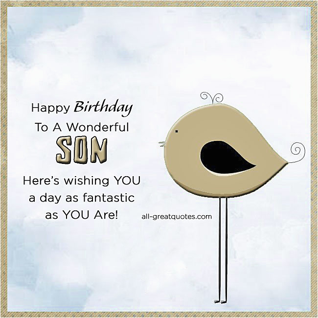 happy birthday to a wonderful son