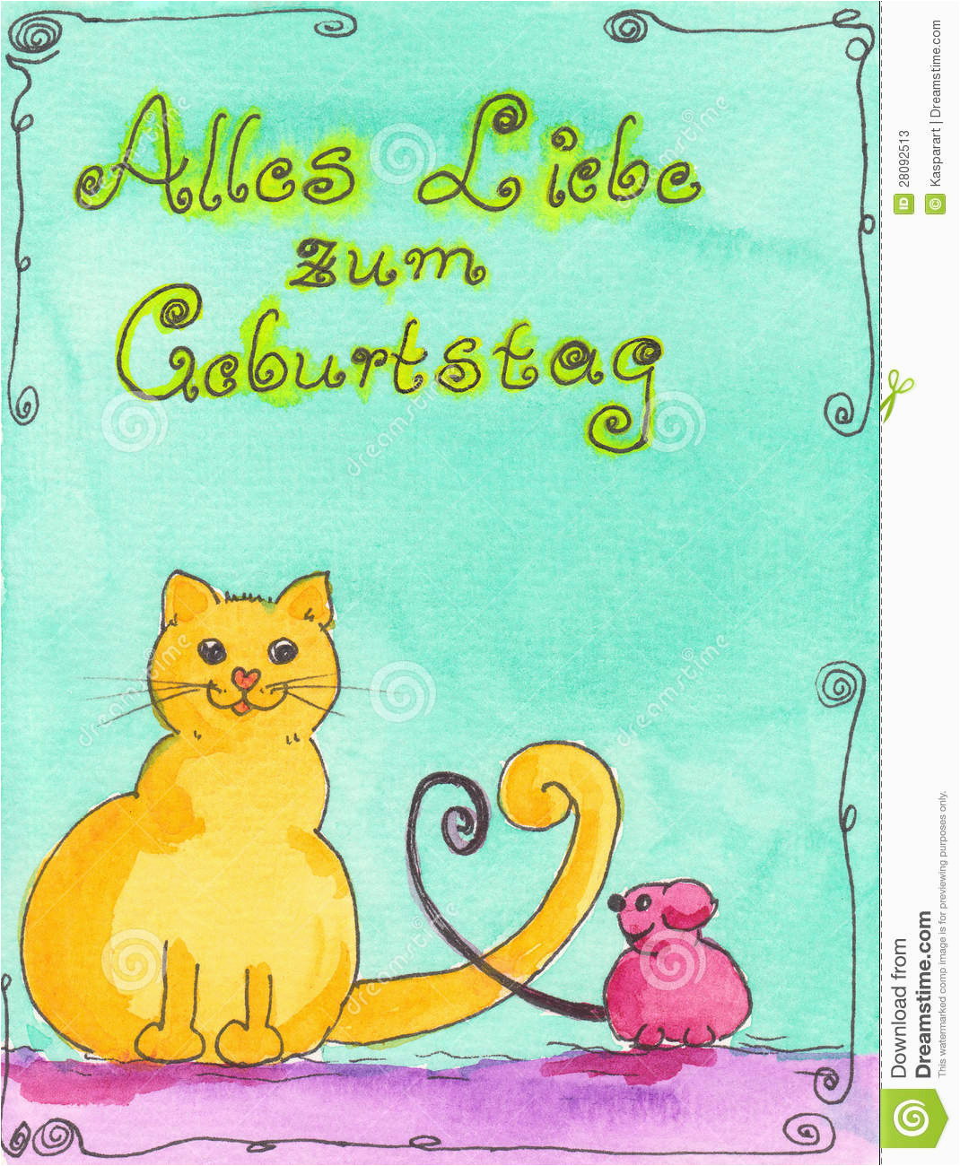 stock photos birthday card german language image28092513