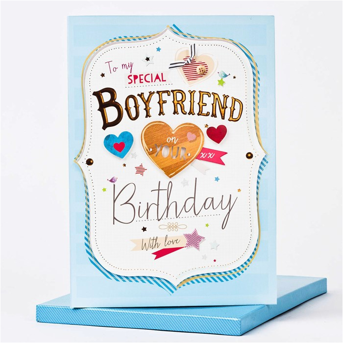 boxed birthday card to my special boyfriend
