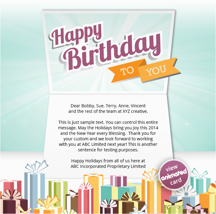 Happy Birthday Cards Email Corporate Birthday Ecards Employees Clients ...