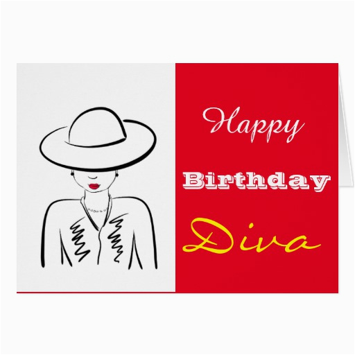 happy birthday diva greeting card 137744308151231032