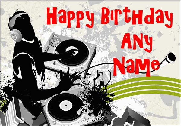 dj birthday card 3178 p