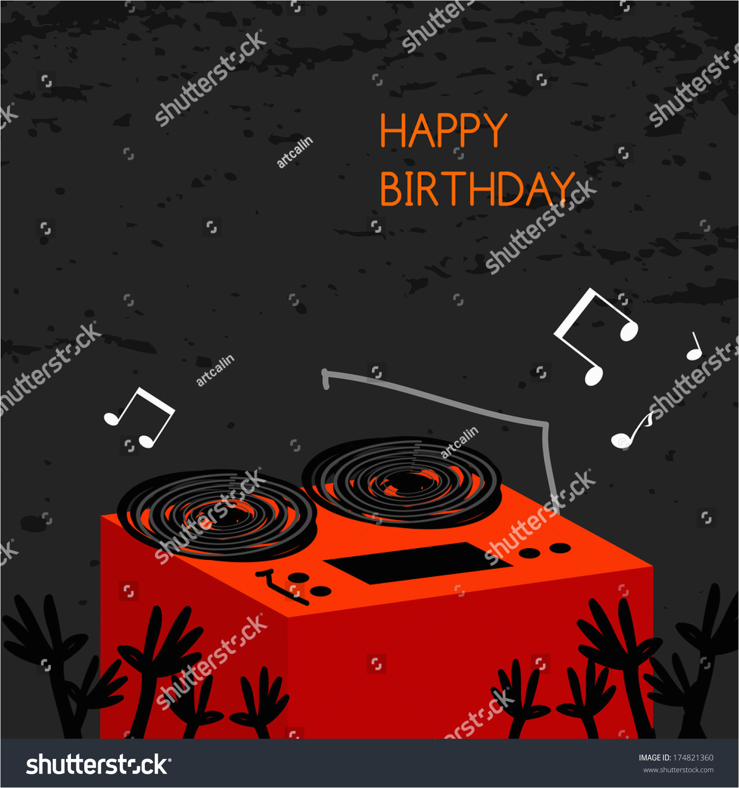 happy birthday greeting card anniversary vector 174821360
