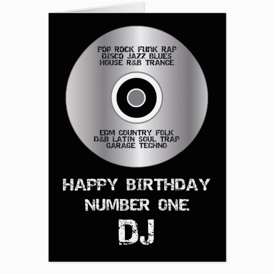 Happy Birthday Dj Card Happy Birthday Number 1 Dj Card Zazzle Com