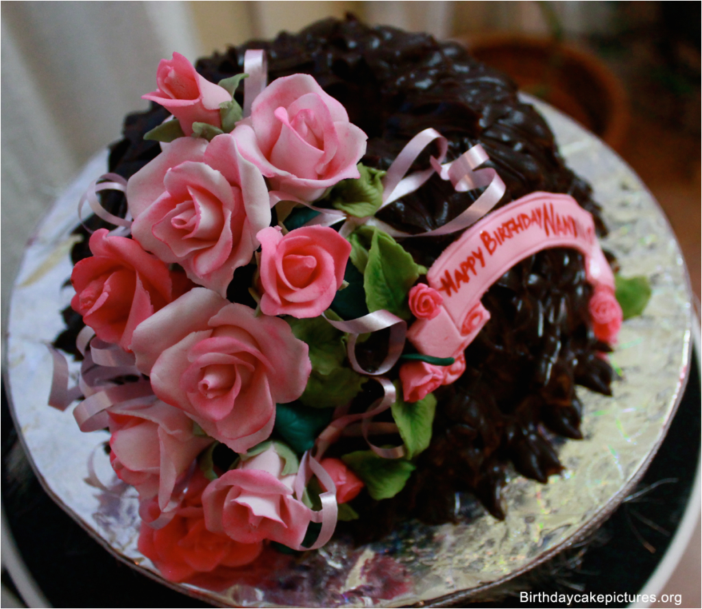 chocolate birthday cake with flowers pictures birthday