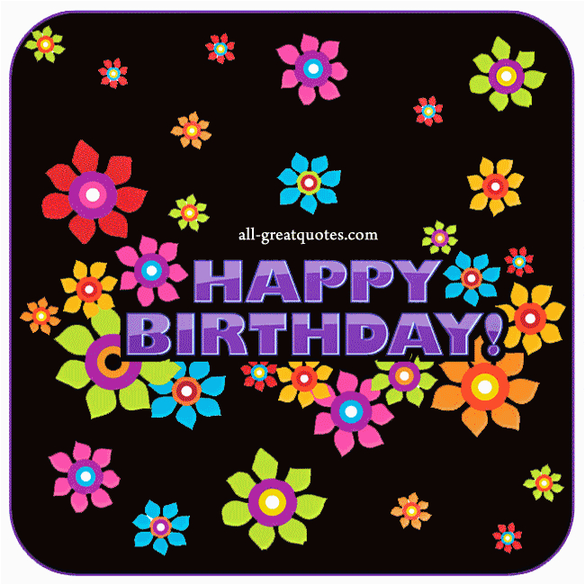 happy birthday bright colored animated birthday card