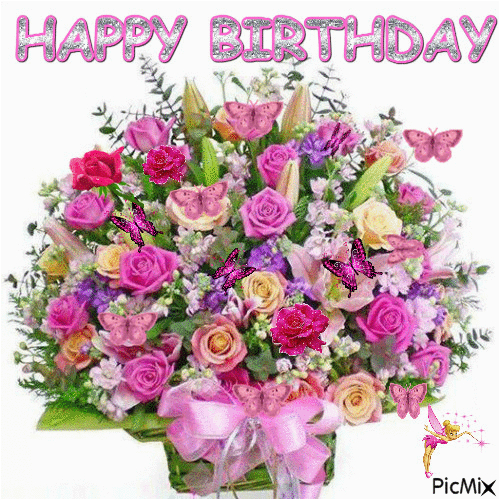 happy birthday flowers gif 11 gif images download