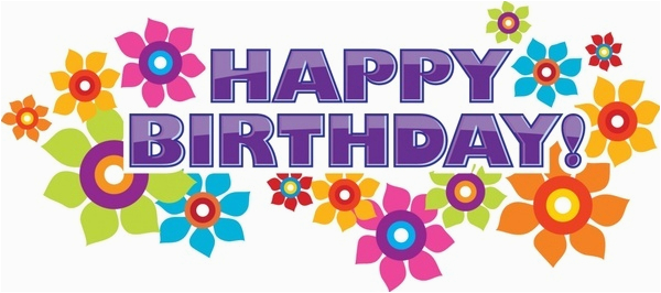 vector happy birthday flowers free vector download 14 771