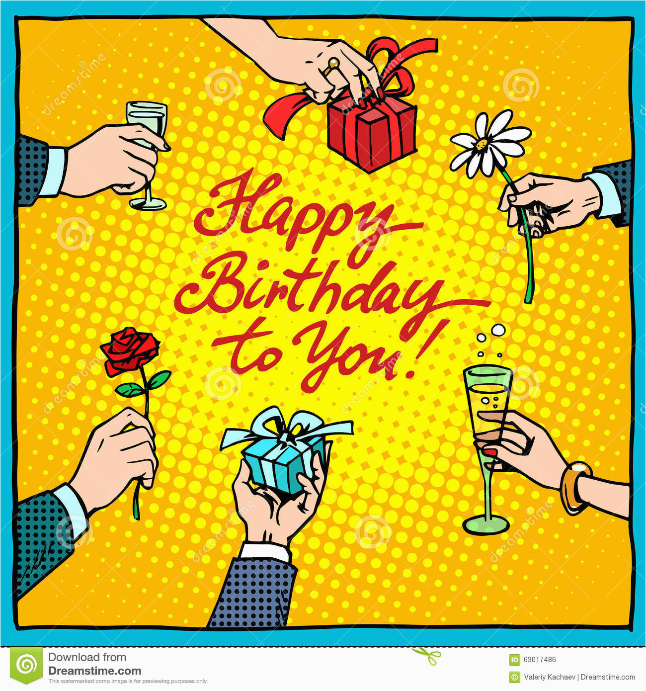 happy birthday to you gifts congratulations stock vector