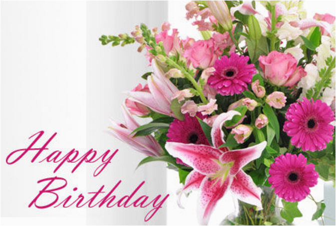 20 beautiful happy birthday flowers images