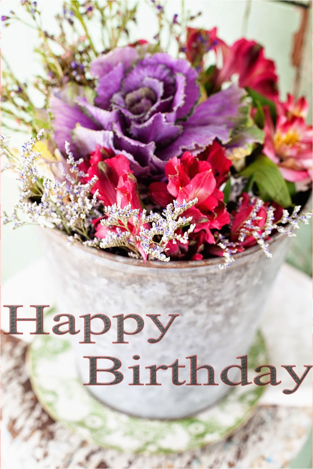 happy birthday cake and flowers images greetings wishes