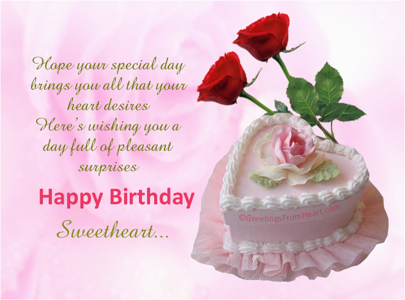 romantic happy birthday greetings with flower