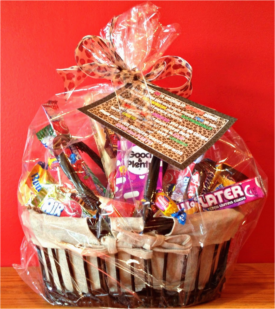 50th birthday candy basket and poem an affair from the heart