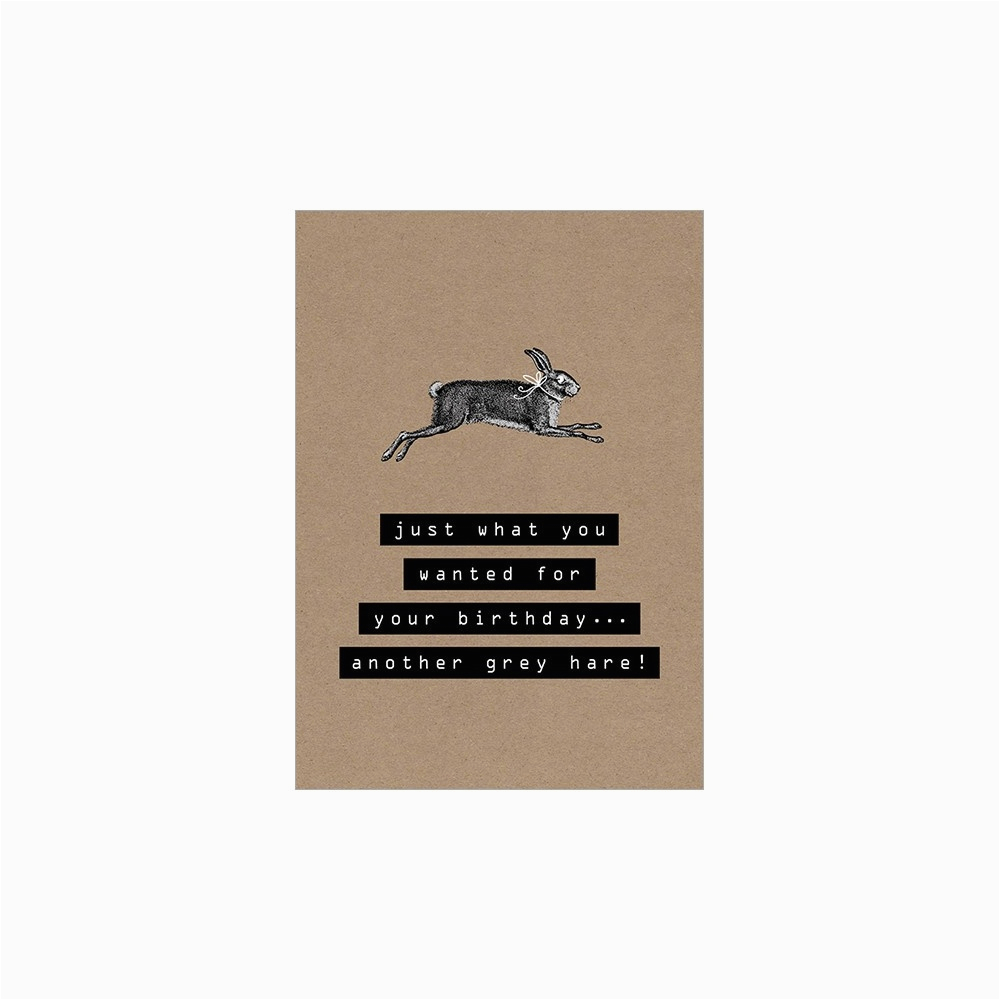 another grey hare birthday card p4466