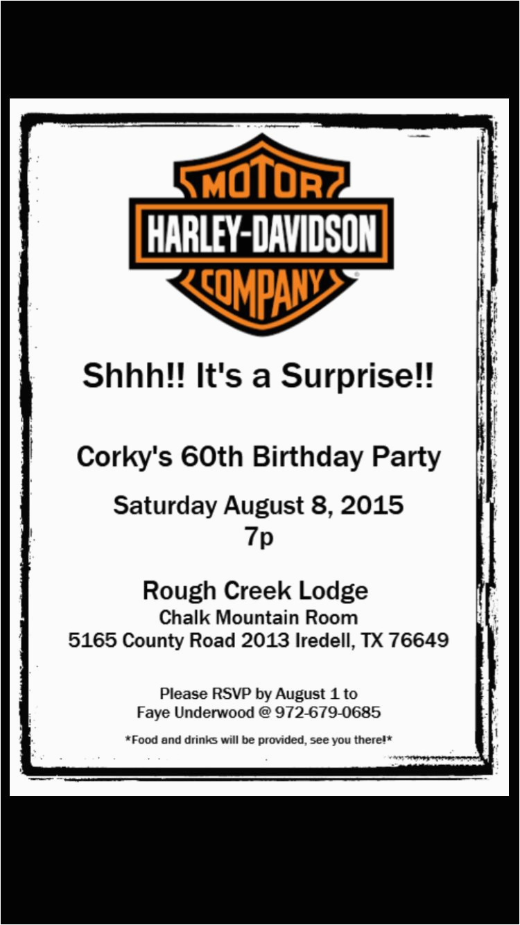 Harley Davidson Birthday Invitations Harley Davidson Birthday Invitations Party Hearty