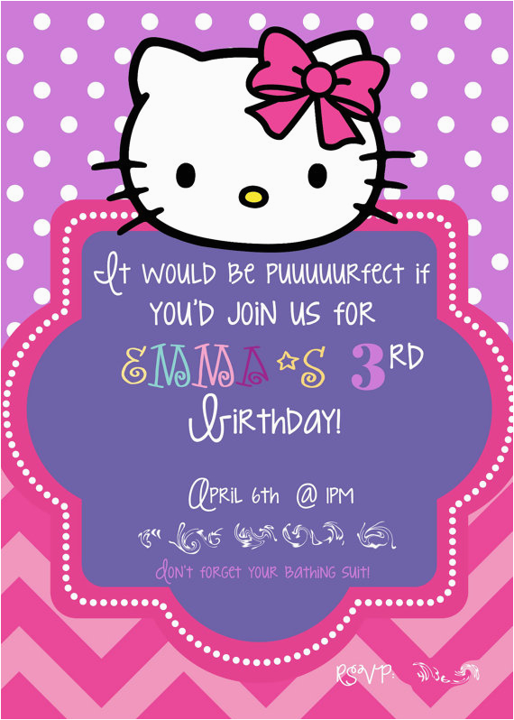 hello kitty birthday invitations