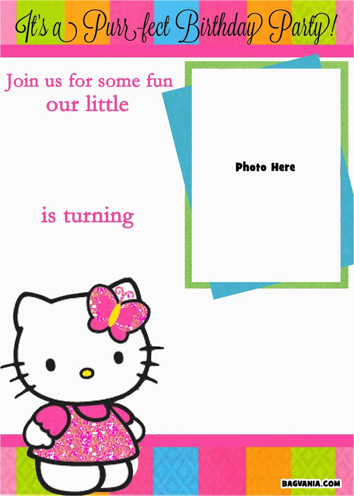 free printable hello kitty birthday invitations