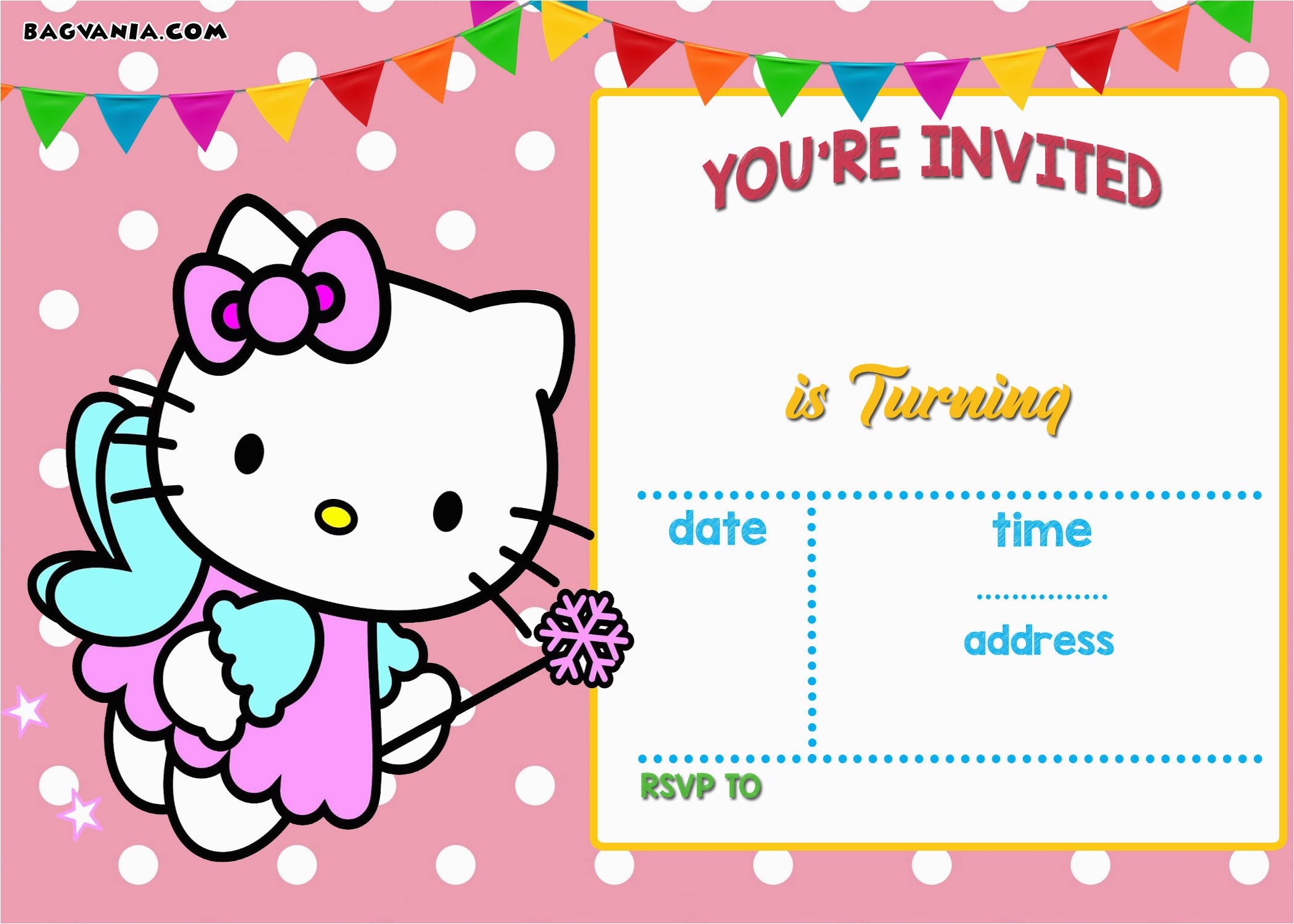 free personalized hello kitty birthday invitations free