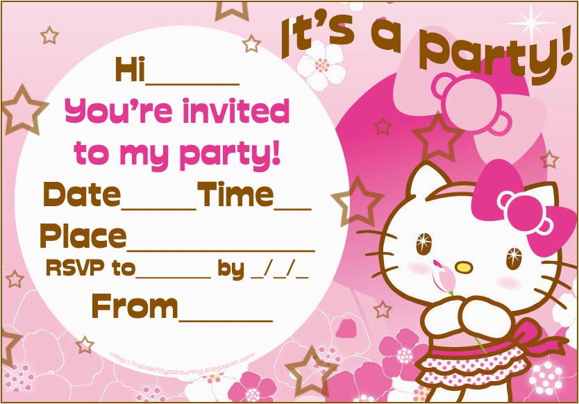 hello kitty party invitations