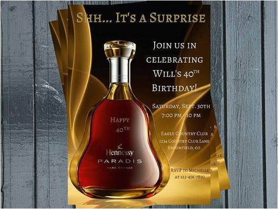 liquor themed adult birthday invitation liquor