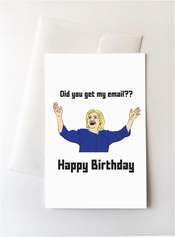 Hillary Clinton Birthday Card Hillary Clinton Happy Birthday Card