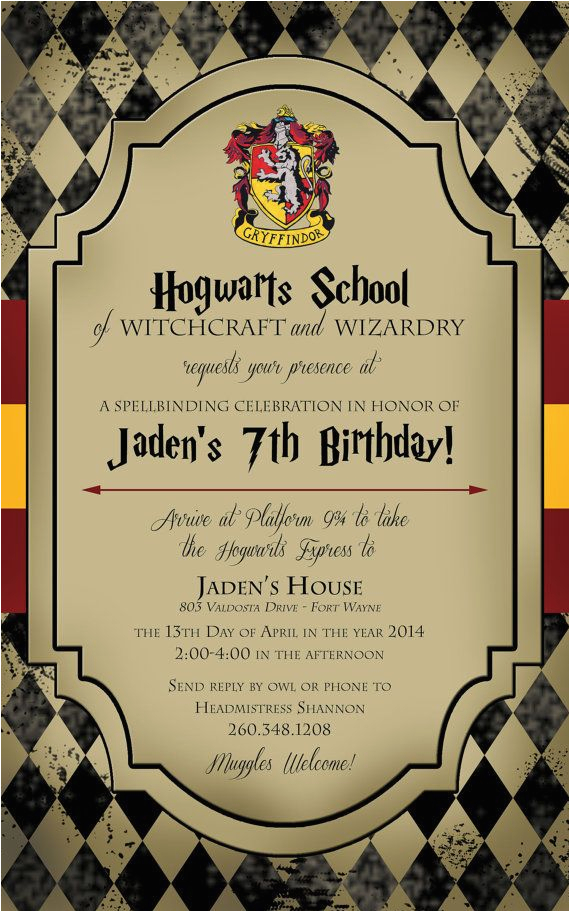 Harry Potter Birthday Invitations Zazzle Wizard School Themed