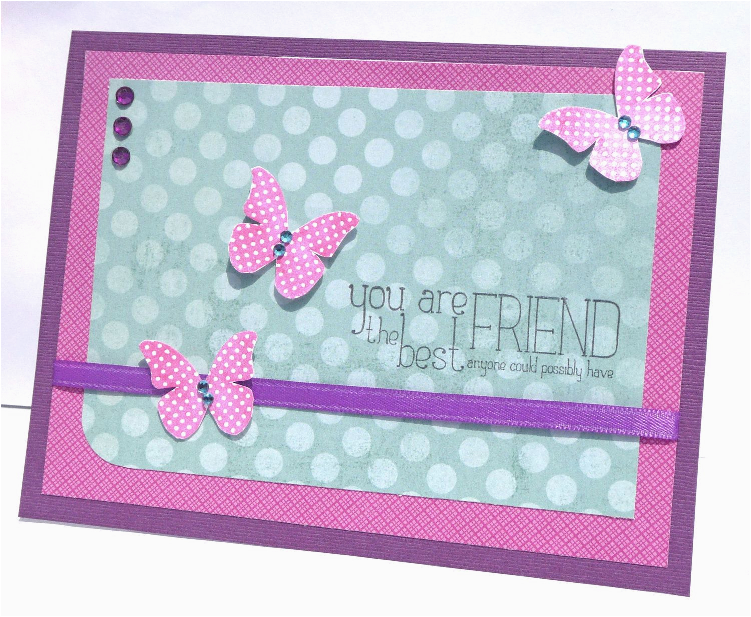 best friend birthday card handmade paper greeting card