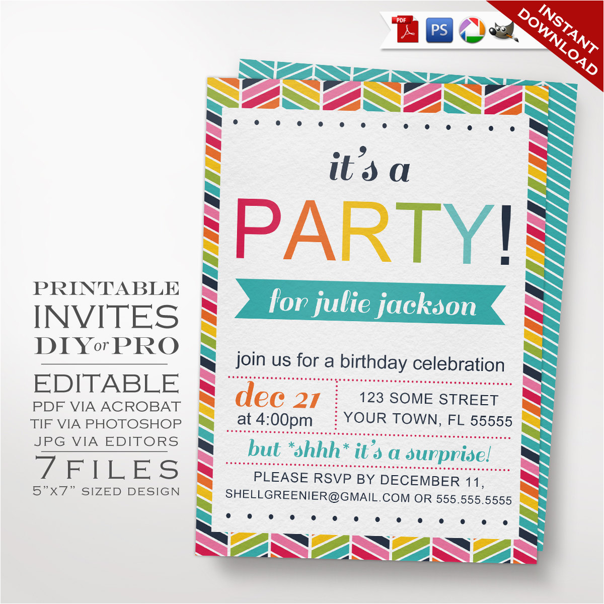 diy rainbow birthday party invitation template rainbow