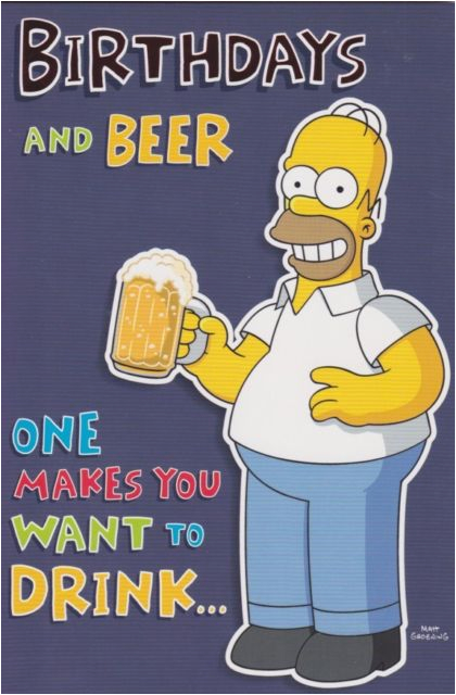 the simpsons quot homer simpson quot birthday card ebay